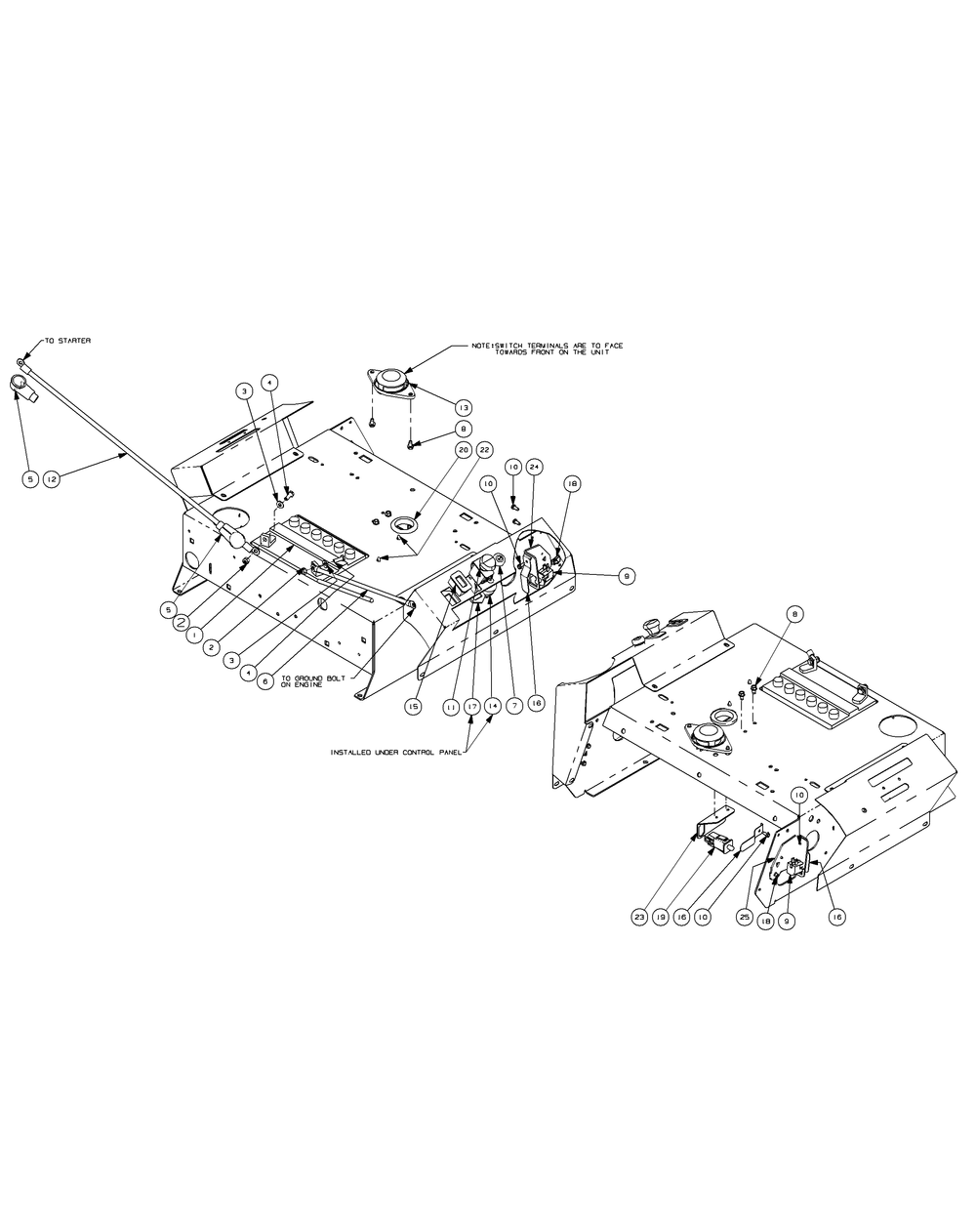 Electrical Assembly Kohler Diagram and Parts List for Z-FORCE44 17AH3AGL-17AH3AGL709-17AH3AGL710 Cub Cadet Lawn Tractor